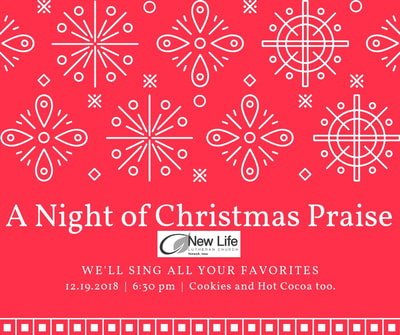 Praise Team Christmas Concert  December 19 6:30 p.m.